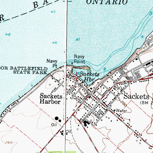 Topographic Map of Grunerts Marina, NY