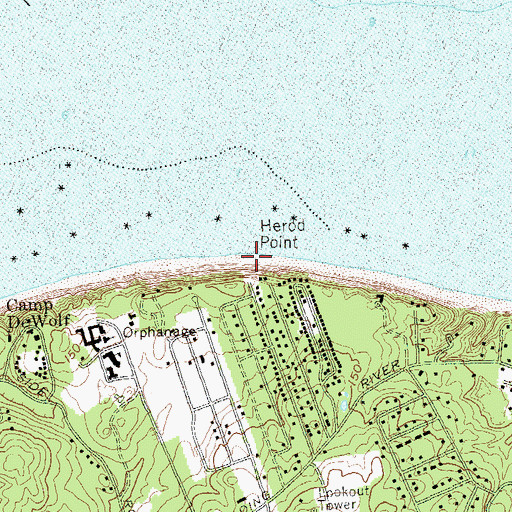 Topographic Map of Herod Point, NY