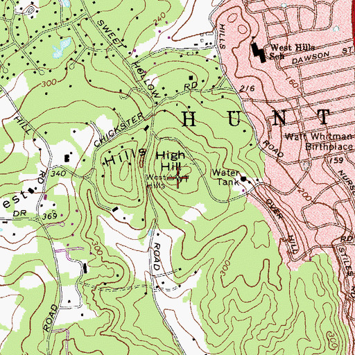 Topographic Map of High Hill, NY