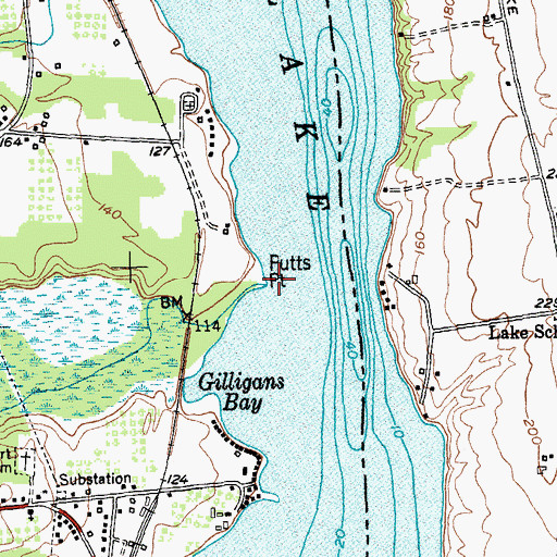 Topographic Map of Putnam Creek, NY