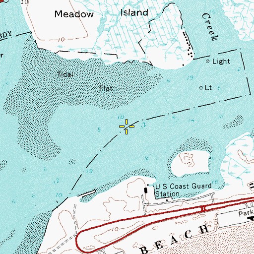 Topographic Map of Jones Bay, NY