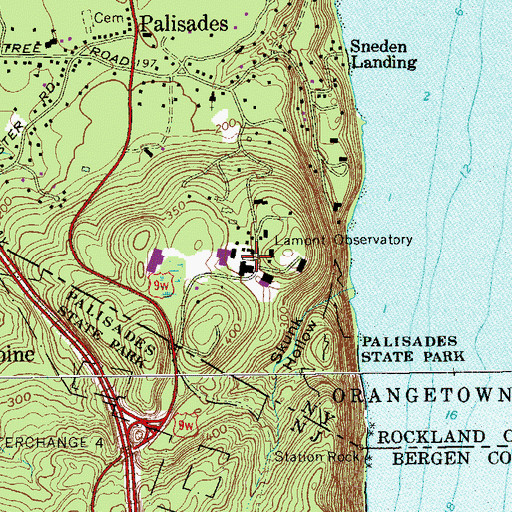 Topographic Map of Lamont Observatory, NY