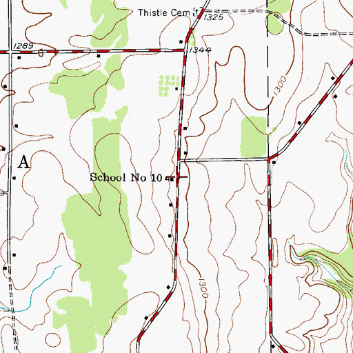 Topographic Map of School Number 10 (historical), NY