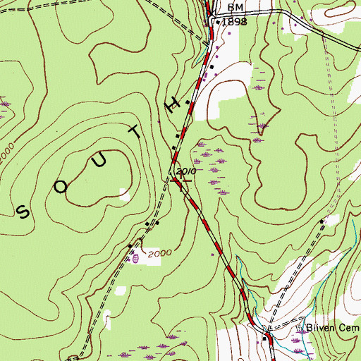 Topographic Map of School Number 12 (historical), NY