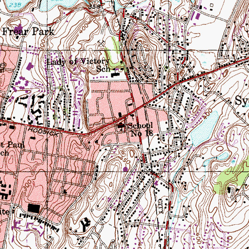 Topographic Map of School 18, NY