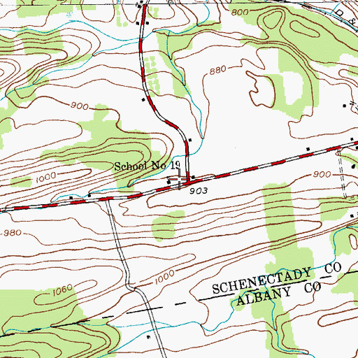 Topographic Map of School Number 19 (historical), NY