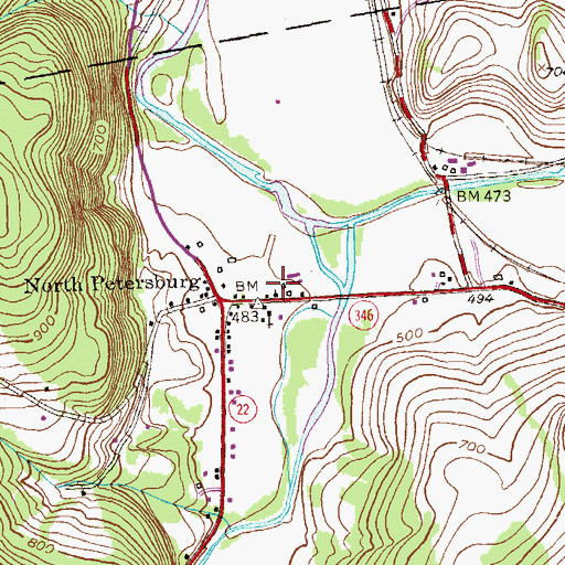 Topographic Map of School Number 6, NY