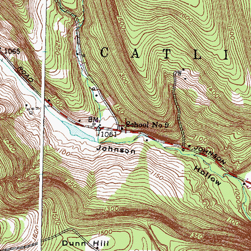 Topographic Map of School Number 9, NY