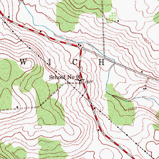 Topographic Map of School Number 9 (historical), NY