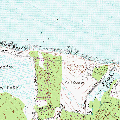Topographic Map of VAMC Heliport, NY