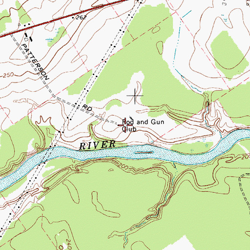 Topographic Map of Rod and Gun Club, NY