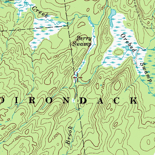Topographic Map of Berry Brook, NY