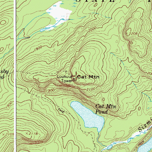 Topographic Map of Cat Mountain, NY