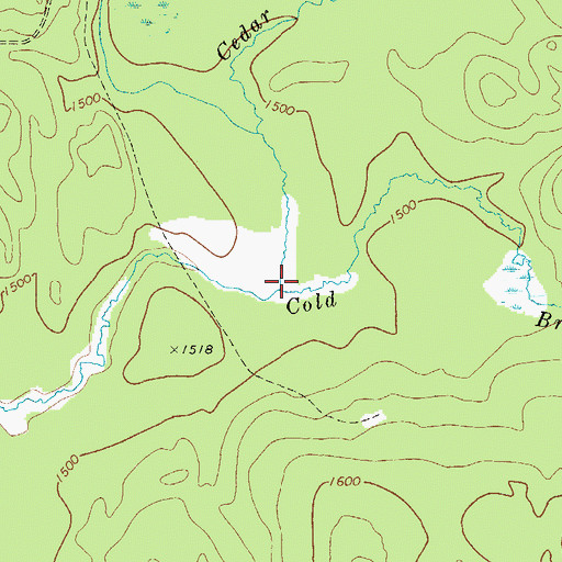 Topographic Map of Cedar Brook, NY