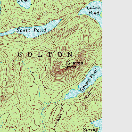 Topographic Map of Graves Mountain, NY