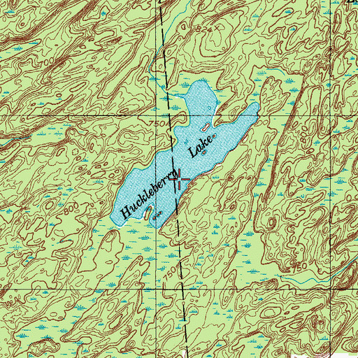 Topographic Map of Huckleberry Lake, NY
