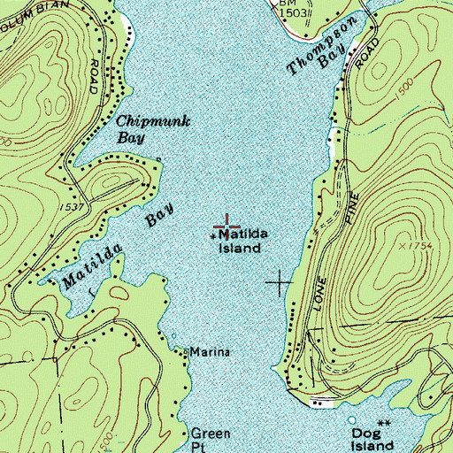 Topographic Map of Matilda Island, NY