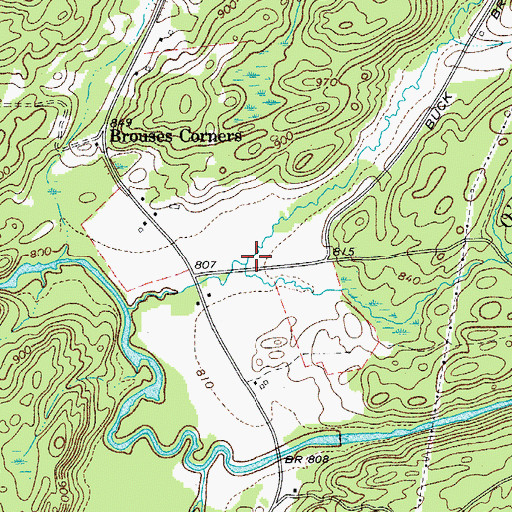 Topographic Map of O'Brien Brook, NY