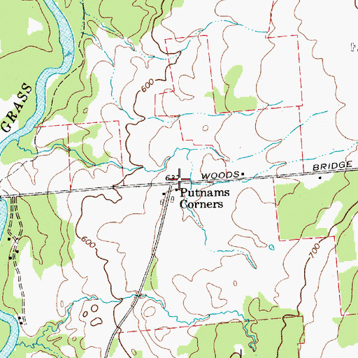 Topographic Map of Putnams Corners, NY