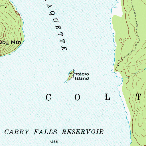 Topographic Map of Radio Island, NY