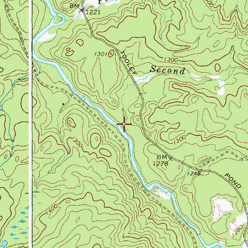 Topographic Map of Second Brook, NY