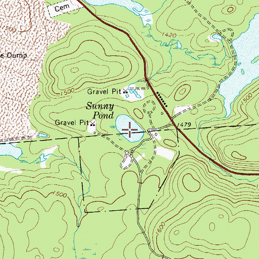 Topographic Map of Sunny Pond, NY