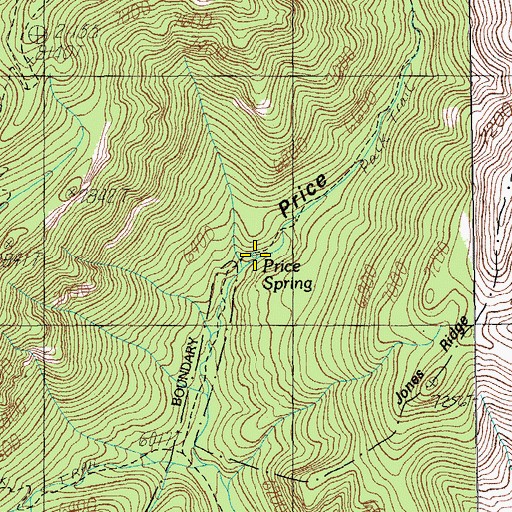 Topographic Map of Price Spring, AZ