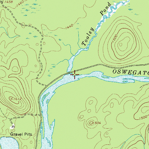 Topographic Map of Tooley Pond Outlet, NY