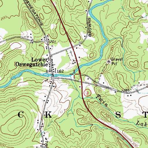 Topographic Map of Twin Lake Stream, NY