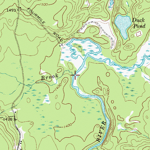 Topographic Map of Balsam Brook, NY