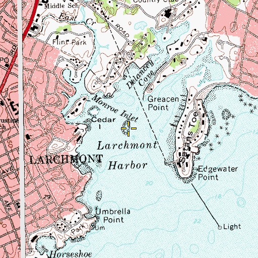 Topographic Map of North Ledge, NY