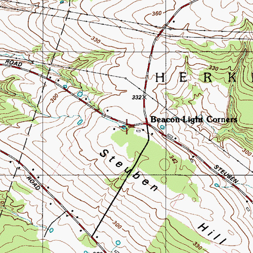Topographic Map of WYUT-AM (Herkimer), NY
