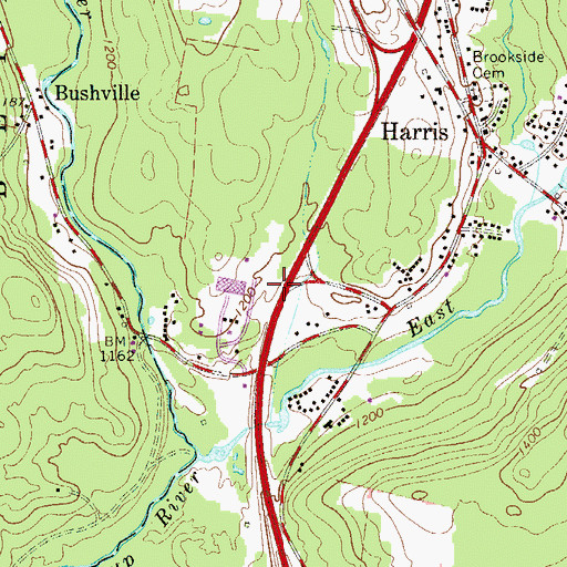 Topographic Map of Community General Hospital Heliport, NY