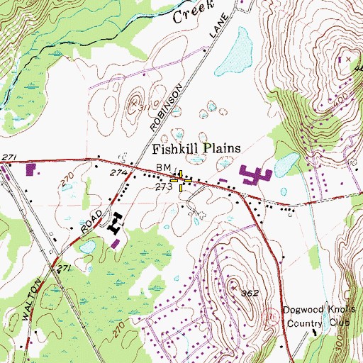 Topographic Map of Mid-Hudson Helicopter Service Heliport, NY