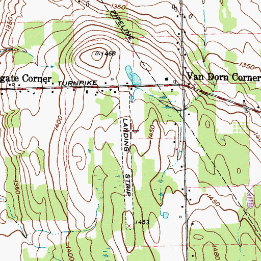 Topographic Map of Grund Field, NY