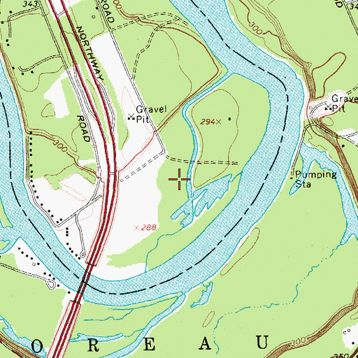 Topographic Map of WSTL-AM (South Glens Falls), NY