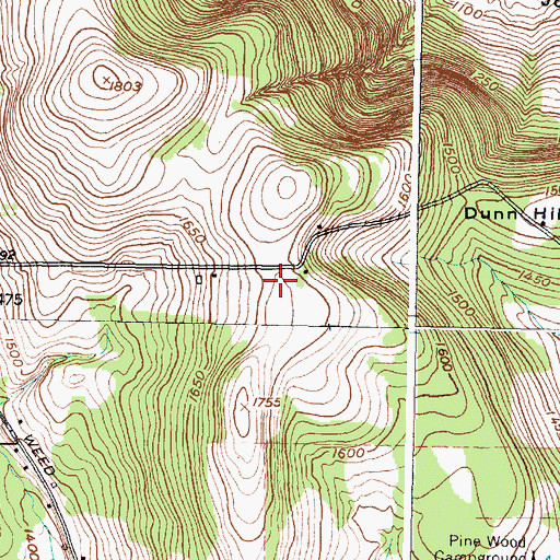 Topographic Map of WNGZ-FM (Montour Falls), NY