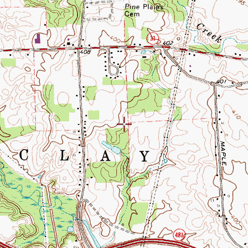 Topographic Map of Town of Clay, NY