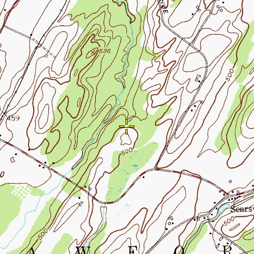 Topographic Map of Town of Crawford, NY