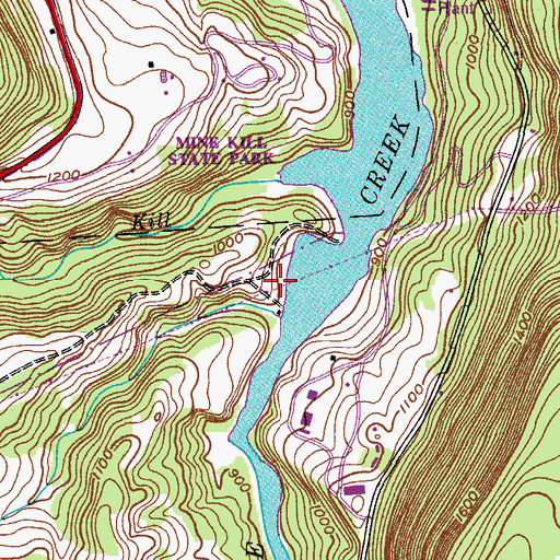 Topographic Map of Town of Gilboa, NY