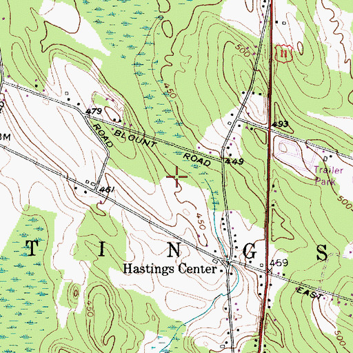 Topographic Map of Town of Hastings, NY