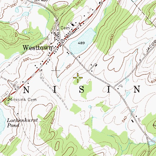 Topographic Map of Town of Minisink, NY