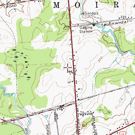Topographic Map of Town of Moira, NY