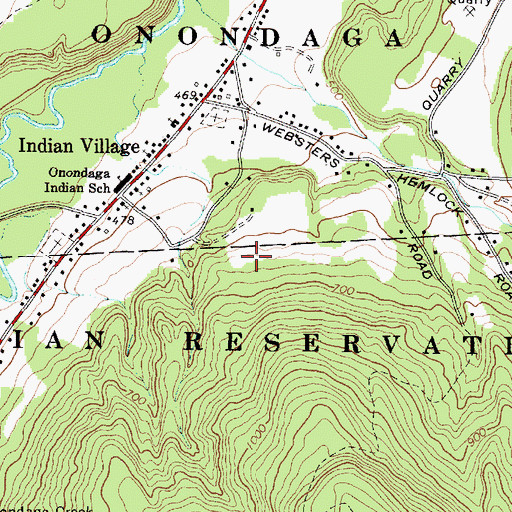 Topographic Map of Onondaga Nation Reservation, NY
