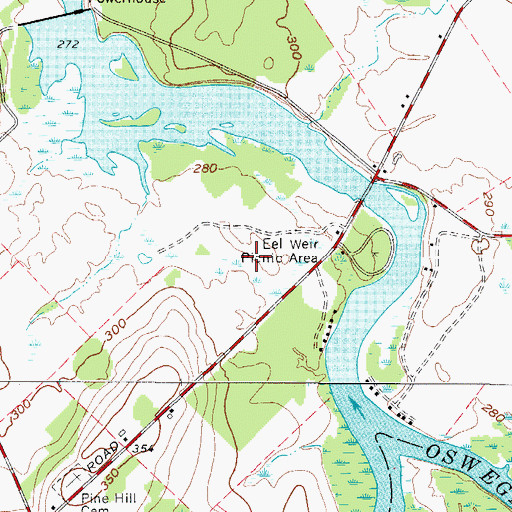 Topographic Map of Town of Oswegatchie, NY