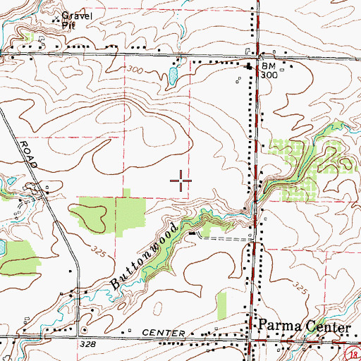 Topographic Map of Town of Parma, NY