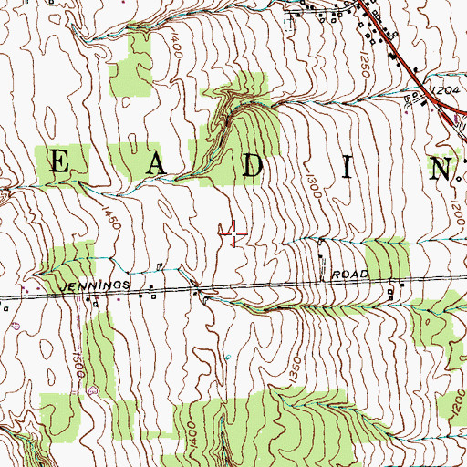 Topographic Map of Town of Reading, NY