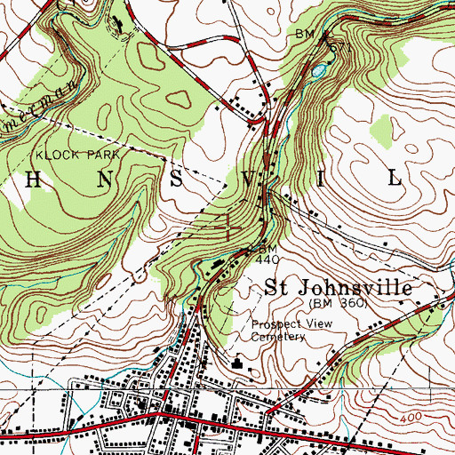 Topographic Map of Town of Saint Johnsville, NY