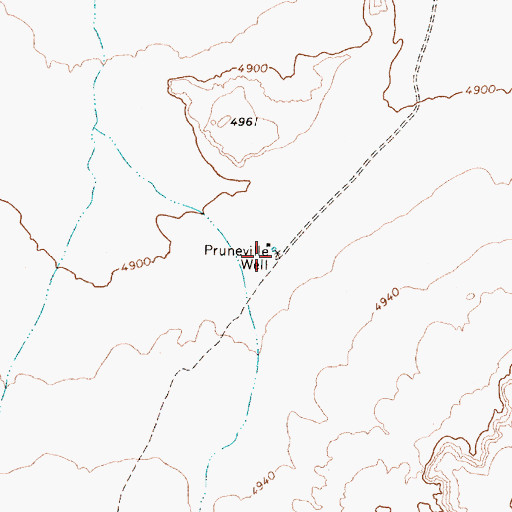 Topographic Map of Pruneville Well, AZ