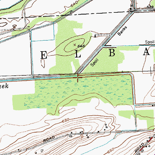 Topographic Map of Manning Muckland Creek, NY